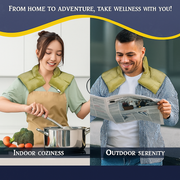 Kozi Shoulder Wraps Warm & Cooling Herbal Comforting for Muscle Pain and Tension Relief